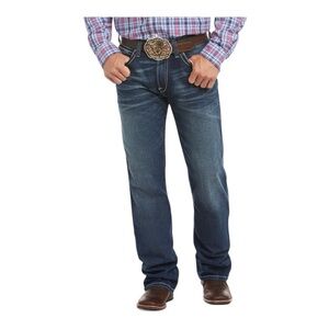 Ariat FR M3 Loose Straight Leg Jeans Men’s 42x32 Blue Frame Resistant Work